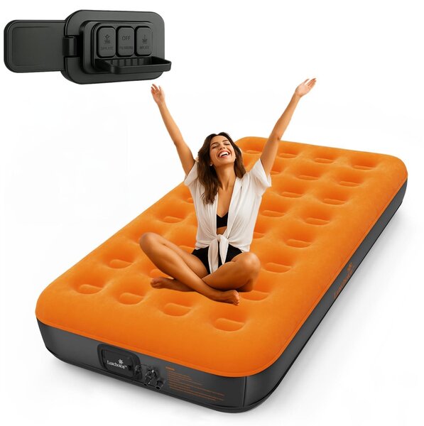 Materasso ad aria singolo - Pompa ricaricabile tramite USB integrata - 189x95x22 cm - PVC