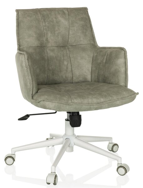Hjh LIVING Home Office Sedia da ufficio SOLAO LIFE W Sedia da scrivania con braccioli Sedia girevole in tessuto
