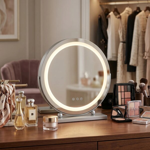 Specchio LED MAKE-UP Chrome 40 cm