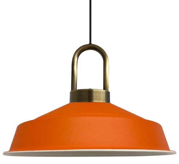 Lampada a sospensione Asletl-Lock Lampada a sospensione in metallo Ø40 cm Lampada arancione