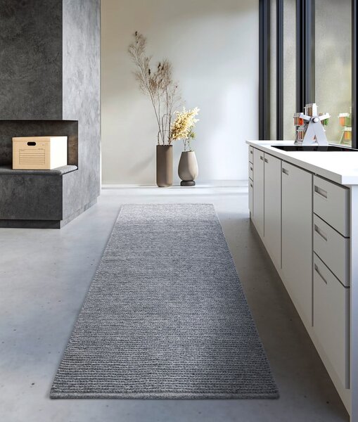 Passatoia grigia in lana tessuta a mano 80x200 cm Francois - Villeroy&Boch