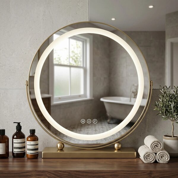 Specchio LED MAKE-UP L.Gold 40 cm