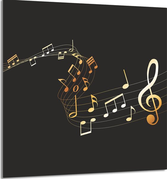 PIATTO IN VETRO PER CUCINA 60x65 Musica