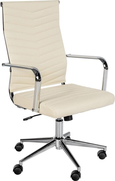 Sedia ergonomica da ufficio - Sedia da ufficio - Elevato comfort di seduta, regolazione continua | Colore: crema