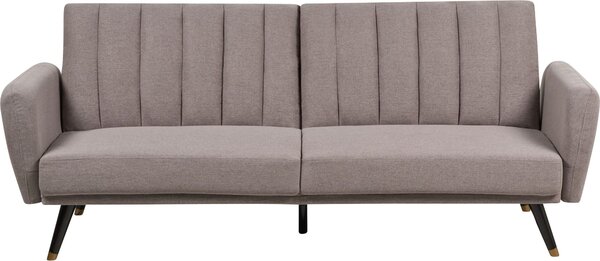 BELIANI Divano letto in tessuto marrone chiaro adatto per dormire elegante soggiorno moderno camera da letto