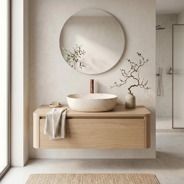 Lavabo da appoggio Rea Amelia Saturn 48