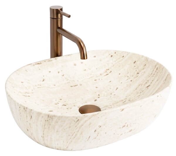 Lavabo da appoggio Rea Amelia Saturn 48