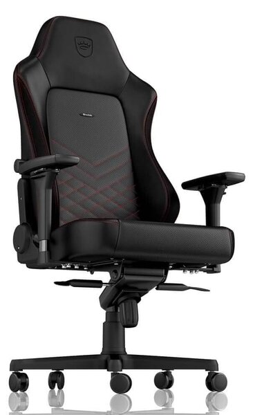 Sedia da gaming - EcoFinto cuoio - Nero e rosso - Fino a 150 kg - Supporto lombare - Per casa e scrivania