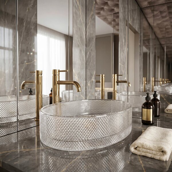 Lavabo da appoggio REA Mirella Transparent