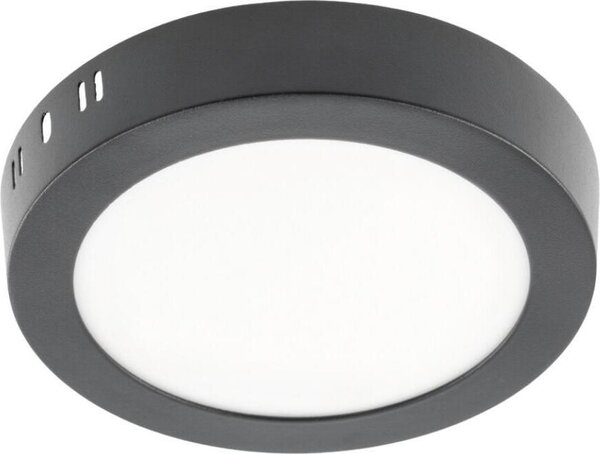 Lampada da soffitto a LED 13w a vista Pannelli da soffitto Lampada da soffitto nera rotonda | Ø170 mm | Bianco neutro | 1020 lumen