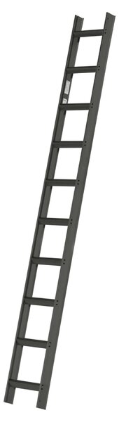 Scala da tetto con rivestimento antracite, 10 pioli e circa 2,80 m