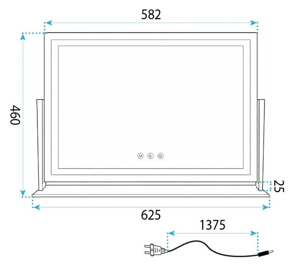 Specchio LED STUDIO L.Gold 58x45