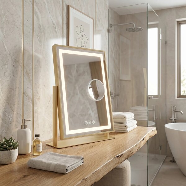 Specchio LED LUMI L.Gold 30x40cm