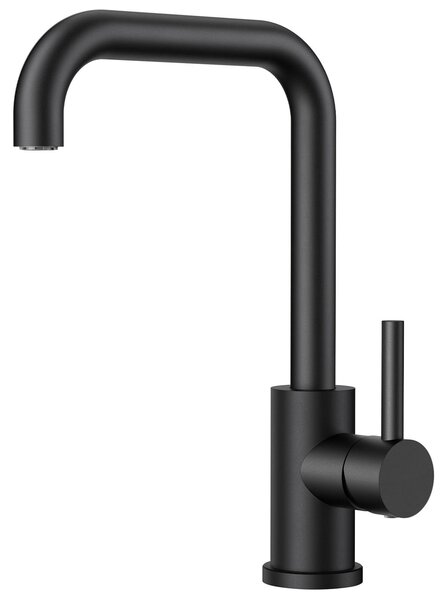 Miscelatore da cucina - Monocomando - Girevole a 360° - Nero - Bocca a L