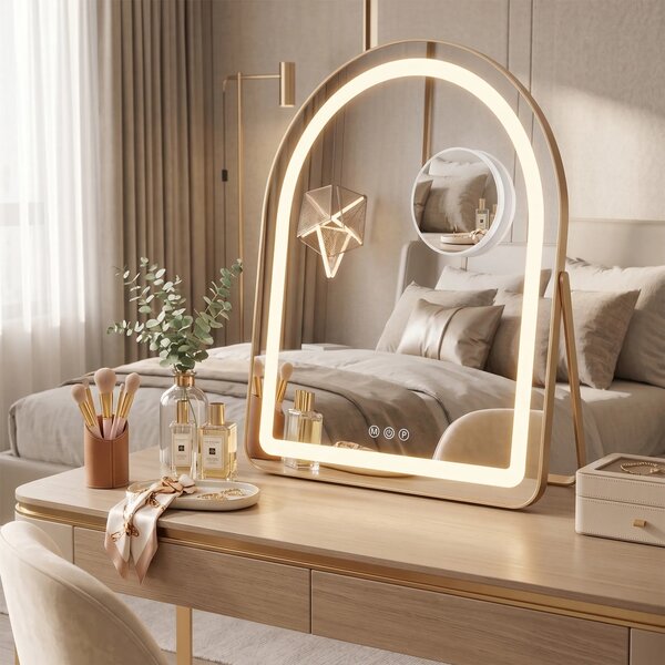 Specchio LED GLAM L.Gold 40x45cm