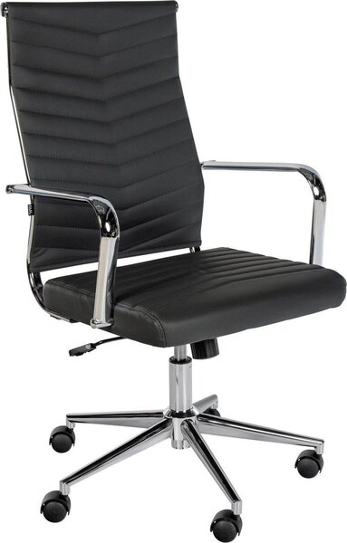 Sedia ergonomica per ufficio - Sedia da ufficio - Elevato comfort di seduta, regolabile in continuo | Colore: Nero
