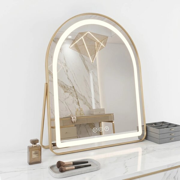 Specchio LED GLAM L.Gold 40x45cm