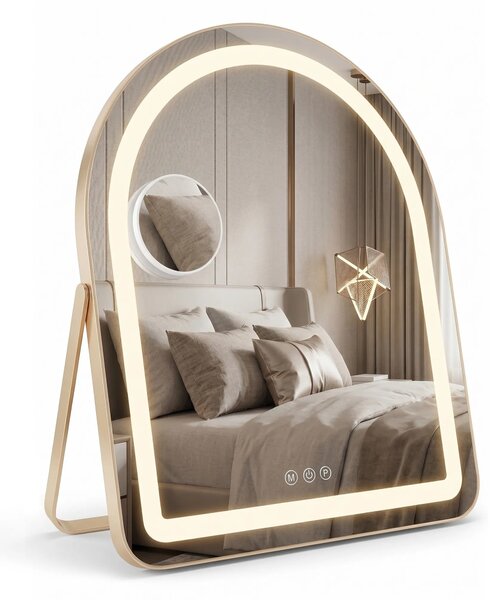 Specchio LED GLAM L.Gold 40x45cm