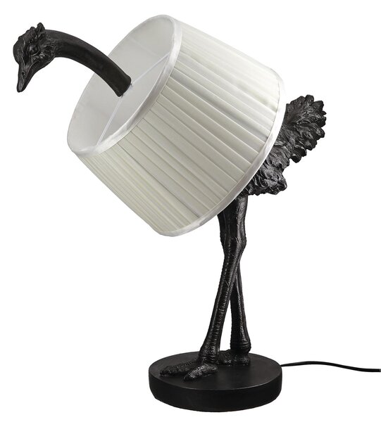 Lampada da tavolo OSTRICH - grigia - resina sintetica - altezza 58 cm x larghezza 50 cm