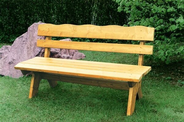 Panchina da giardino in legno, L 120 x P 60 x H 82 cm, in legno di pino