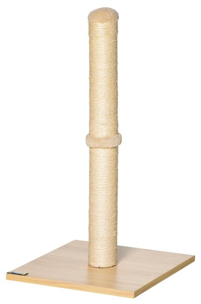 PawHut Tiragraffi a colonna con palla, 60 cm, pannello truciolare, sisal