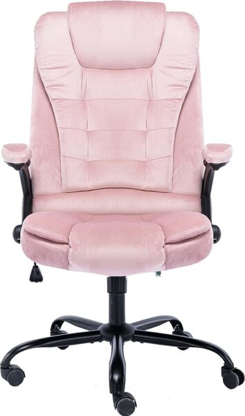 Sedia da Ufficio Rosa in Velluto