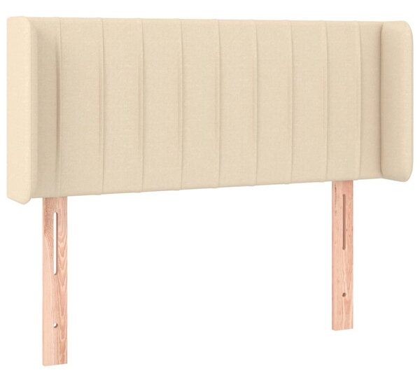 Testiera ad Orecchio Crema 93x16x78/88 cm in Tessuto