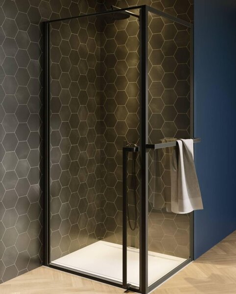 Cabina doccia Riho Lucid GD201 90x100x200 cm colore telaio nero GD209B100