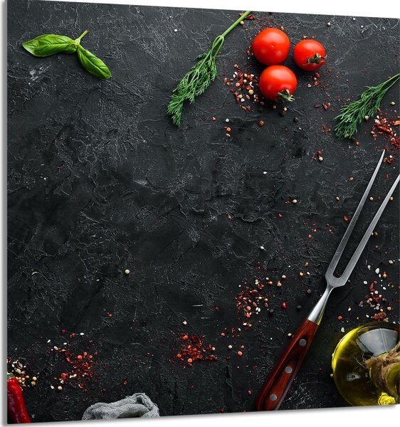 PIATTO IN VETRO PER CUCINA 60x65 ardesia