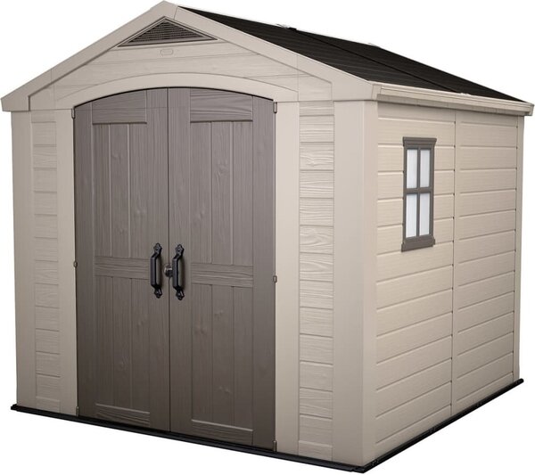 KETER Factor Casetta da giardino 8x8, 257 x 243 x 255 cm, beige KETER 209875