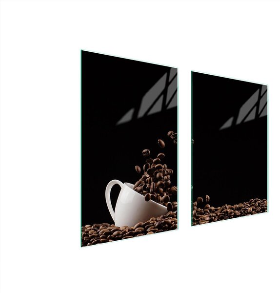 Piatto Di Protezione In Vetro Per Cucina 65X52 Caffè
