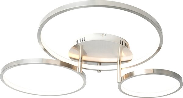 Moderna lampada da soffitto in acciaio con LED e dimmer Rondas