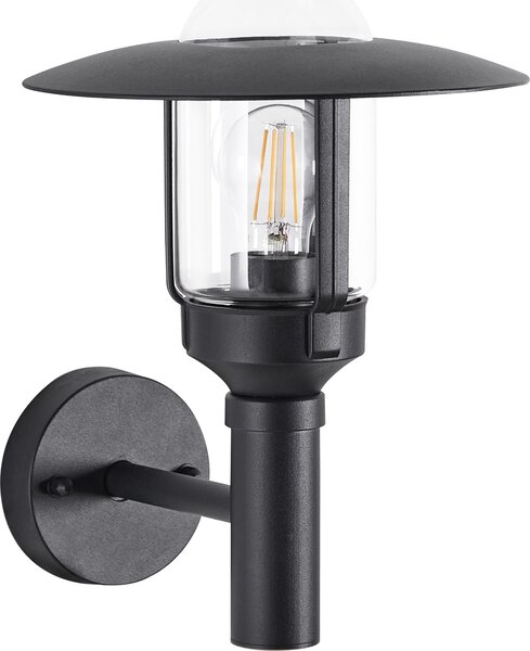 BELIANI Applique da Esterno Nero Metallo Vetro Smerigliato Design Moderno Illuminazione Terrazza Giardino Balcone