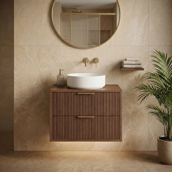 Mobile bagno sotto lavabo Rea Mono 60cm Brown