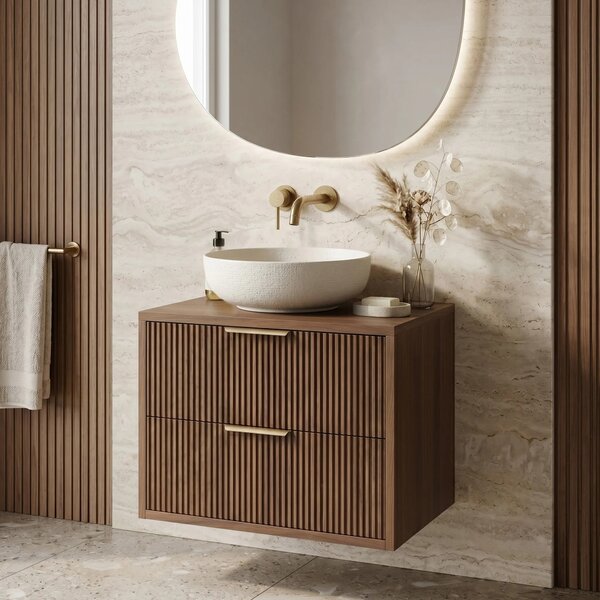Mobile bagno sotto lavabo Rea Mono 60cm Brown
