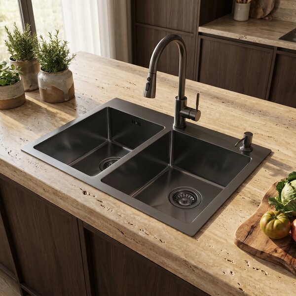 Lavello in acciaio Toby Black