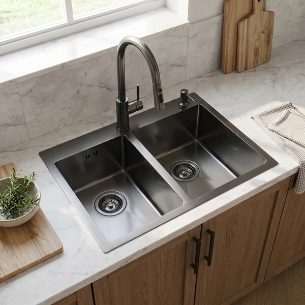 Lavello in acciaio Toby Black