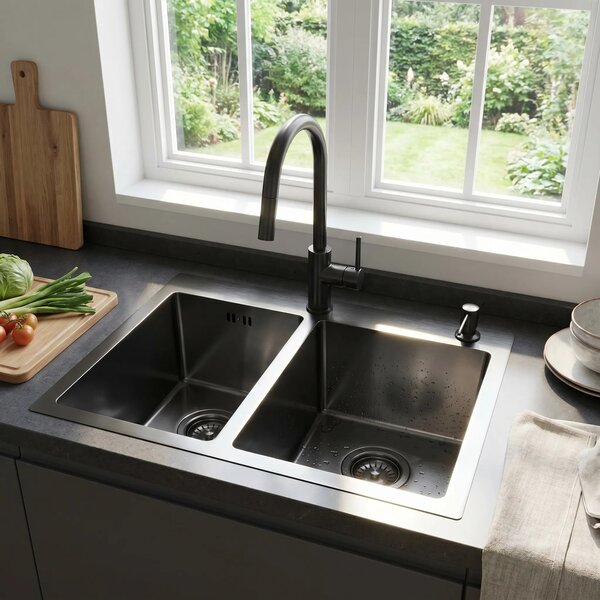 Lavello in acciaio Toby Black