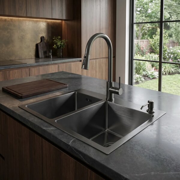 Lavello in acciaio Toby Black