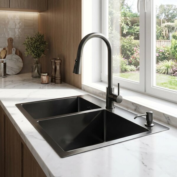 Lavello in acciaio Toby Black