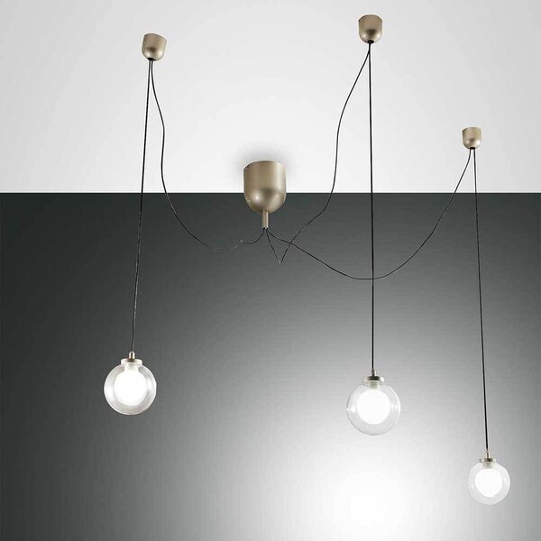 Lampada a sospensione LED Fabas Luce Blog Ø120 mm 15 W bianco caldo oro dimmerabile
