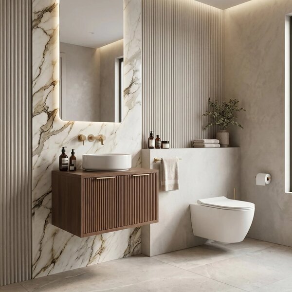 Mobile bagno sotto lavabo Rea Core 60cm Brown