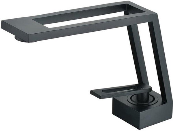 Miscelatore monocomando nero – Unica leva – Valvola in Vetroceramica – Foro di montaggio da 35-40 mm – Include tubi – Miscelatore per lavabo