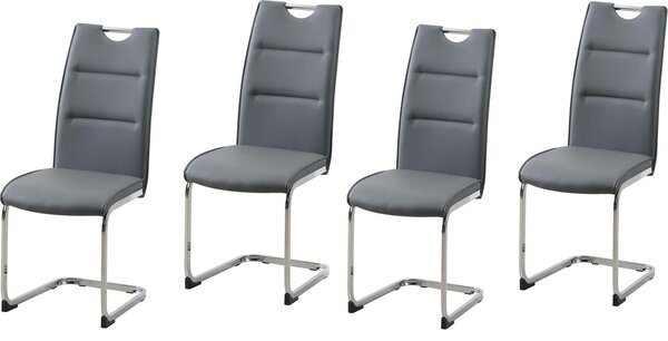 Set di 4 sedie a dondoloPoliuretanogrigio DannyC HTI-Line