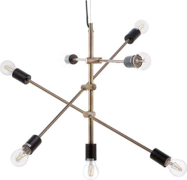 BELIANI Lampada a sospensione a 7 punte in metallo ottone