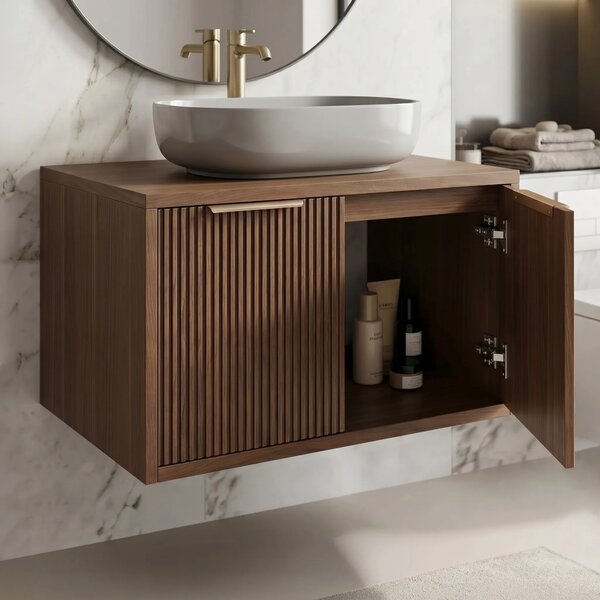 Mobile bagno sotto lavabo Rea Core 60cm Brown