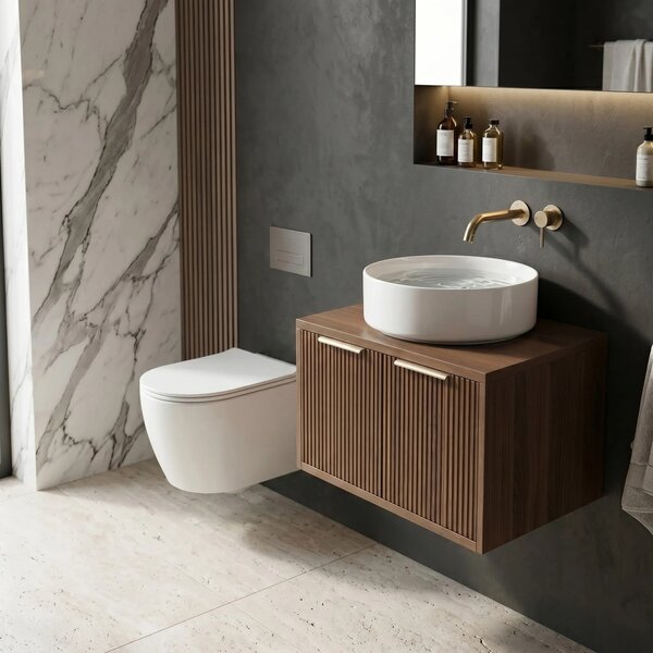Mobile bagno sotto lavabo Rea Core 60cm Brown