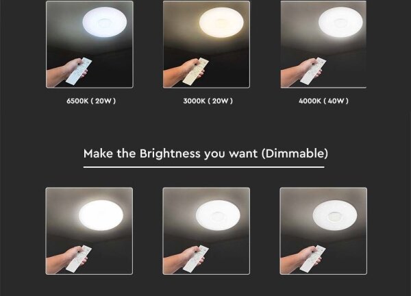 Plafoniera LED dimmerabile LED/40W/230V 3000/4000/6500K + +TC