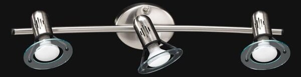 Faretto Cromo Spazzolato Diffusori Orientabili 3 Luci Disco 4853CR