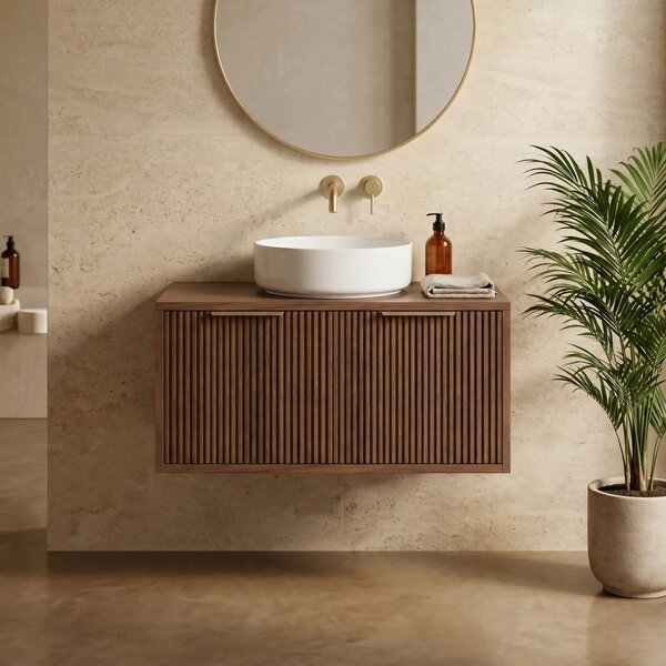 Mobile bagno sotto lavabo Rea Core 80cm Brown